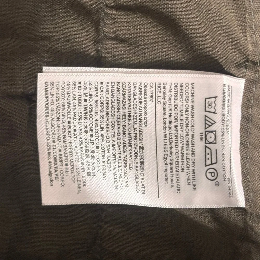 Banana Republic Linen Pants Olive Green 10
